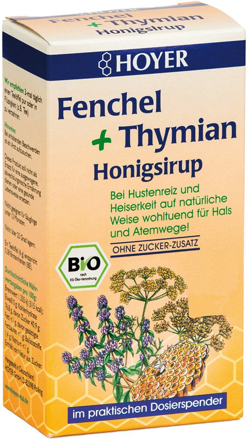 Bio-Fenchel & Thymian Honigsirup 250g Dosierflasche
