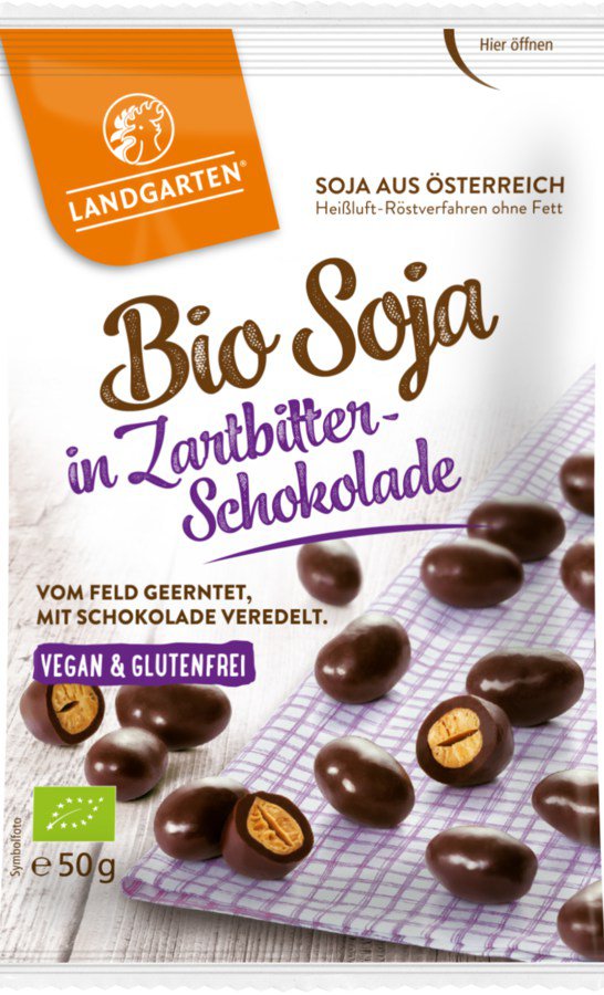 Bio Soja in Zartbitter-Schokolade 50g