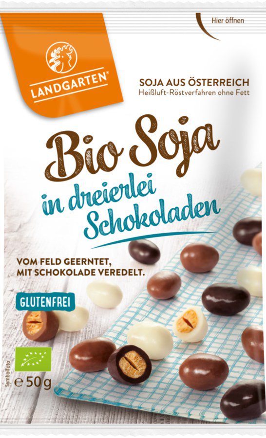 Bio Soja in dreierlei Schokoladen 50g