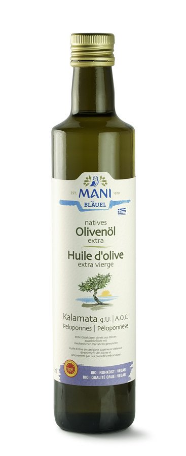 Bio Olivenöl nativ extra, Kalamata g.U., 0,5 I Flasche