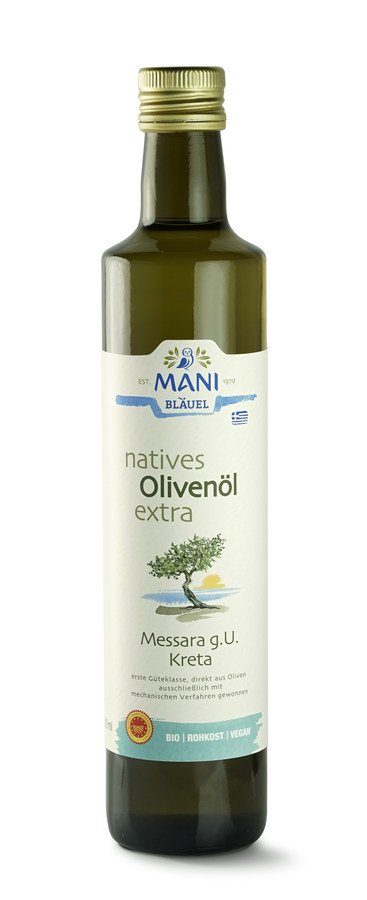 Bio Olivenöl nativ extra, Messara g.U. Kreta, 0,5 I Flasche