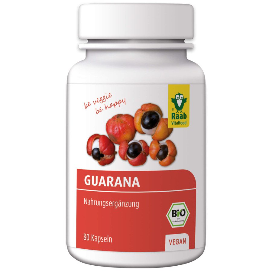 Bio Guarana, vegan, 80 Kapseln à 500mg