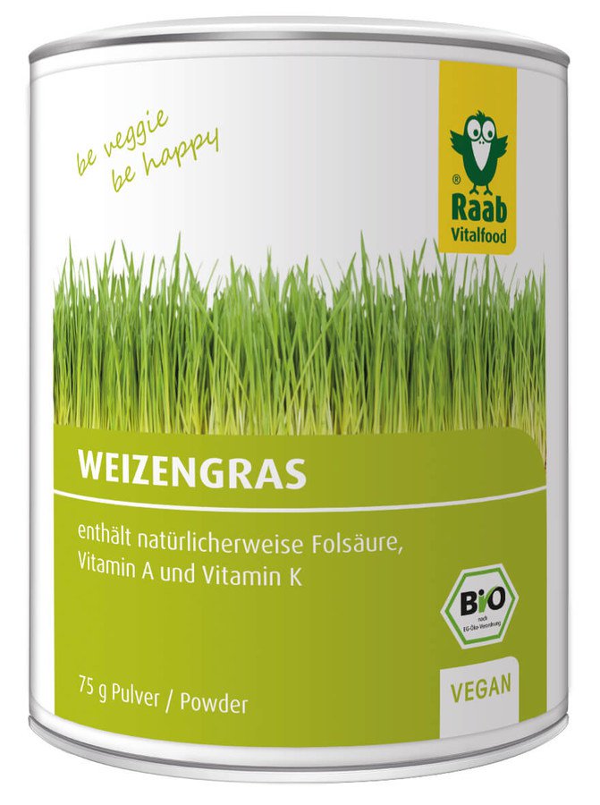 Bio Weizengras Pulver, RAW, vegan, 75g Dose