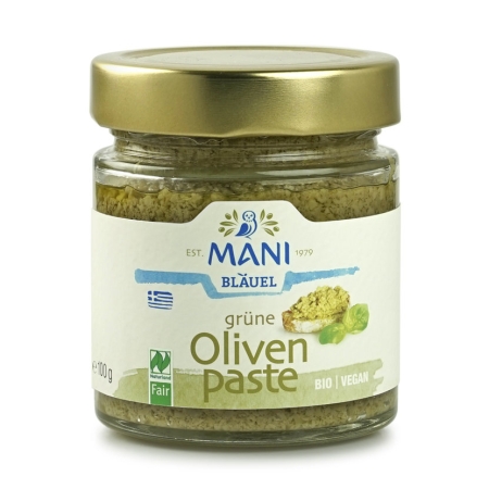 Bio grüne Olivenpaste, 100g Glas