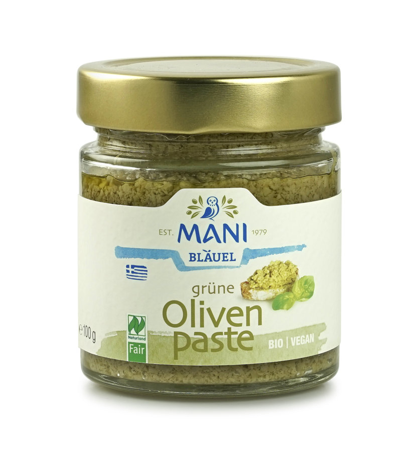 Bio grüne Olivenpaste, 100g Glas