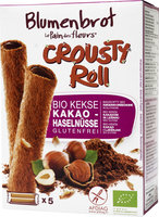Bio Blumenbrot Crousty Roll mit Nuss-Nougatfüllung 125g