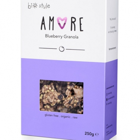 Bio Blueberry Granola AMORE glf raw 250g